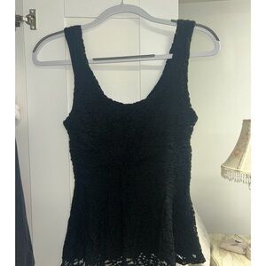 Elegant Black Lace Women's Top